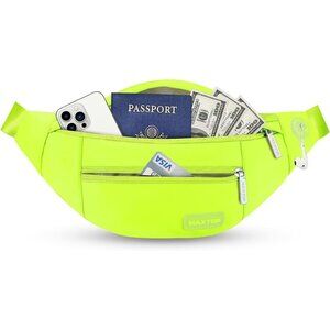 Women Men Neno Green Large Crossbody Fanny Pack Belt Bag Hands-Free Waist Pack